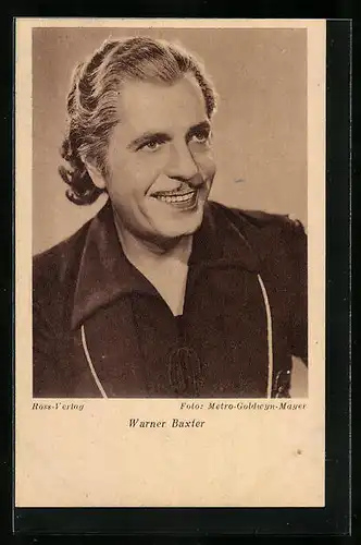 AK Schauspieler Warner Baxter in einer Filmrolle