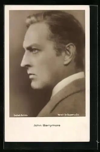 AK Schauspieler John Barrymore mit ernstem Blick