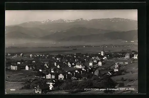 AK Fohnsdorf, Totalansicht gegen Zirbitzkogel