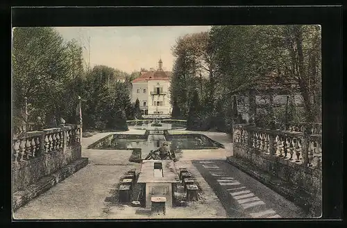 AK Hellbrunn, Schloss mit Bassin