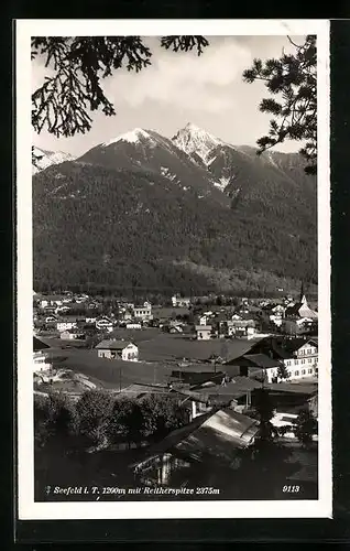 AK Seefeld i. T., Teilansicht mit Reiterspitze