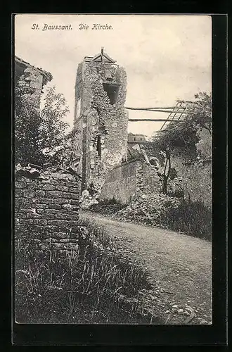 AK St. Baussant, Die Kirche