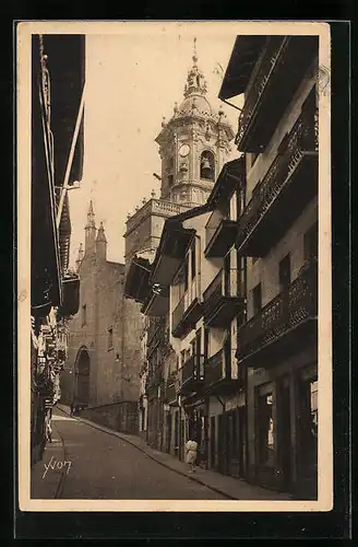 AK Fontarabie, La Calle Mayor