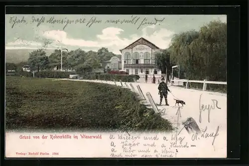 AK Wien, Gasthaus Rohrerhütte im Wienerwald