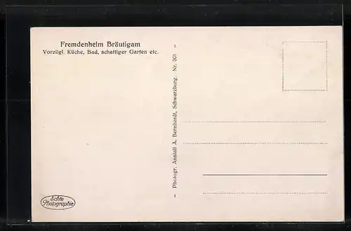 AK Rohrbach bei Schwarzburg, Fremdenheim A. Bräutigam, Teilansicht