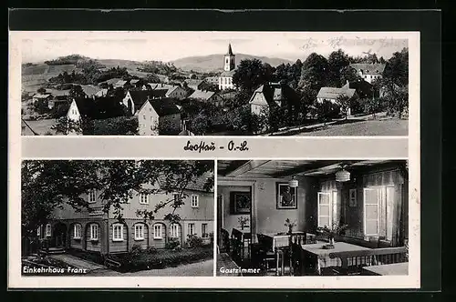 AK Crostau, Gasthaus Franz, Panorama
