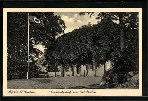 AK Sagau b. Eutin, Gasthaus v. W. Bruhn