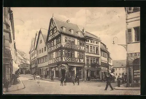 AK Aschaffenburg, Strasse am Scharfeck