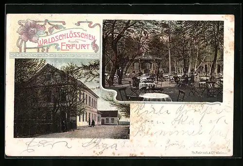 AK Erfurt, Gasthaus Waldschlösschen