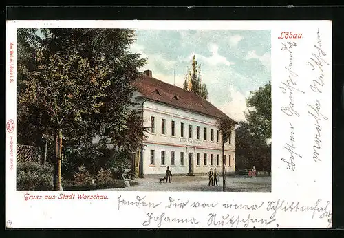 AK Löbau, Gasthaus Stadt Warschau