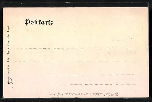 Künstler-AK Erfurt, 100 jährige Angehörigkeit der Stadt zu Preussen, Festpostkarte 1902, neues Rathaus