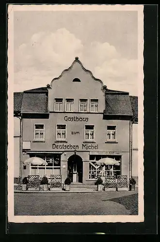 AK Stromberg /Hunsrück, Gasthaus zum Deutschen Michel, Marktplatz 4