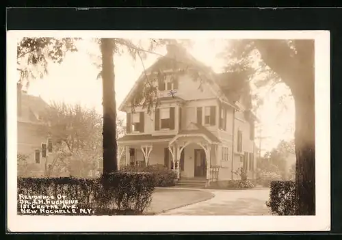 Foto-AK New Rochelle, NY, Residence of Dr. Fuchsius, 1st Central Ave