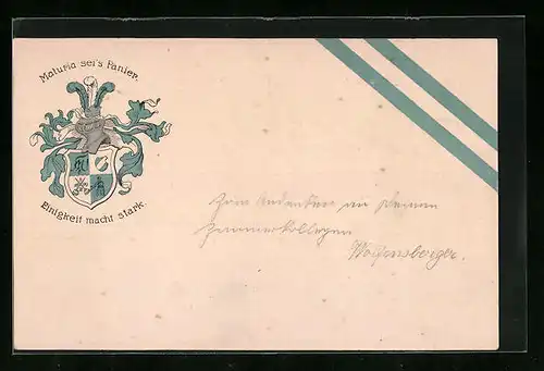 AK Studentenwappen der Maturia