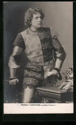 AK Schauspieler Rudolf Christians als König Heinrich V.