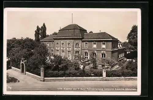 AK München-Schwabing, Kasino der 7. Bayr. Fahrabteilung Leopold Kaserne