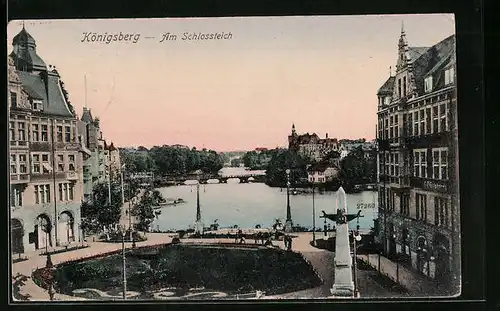 AK Königsberg, Blick über die Anlage zum Schlossteich