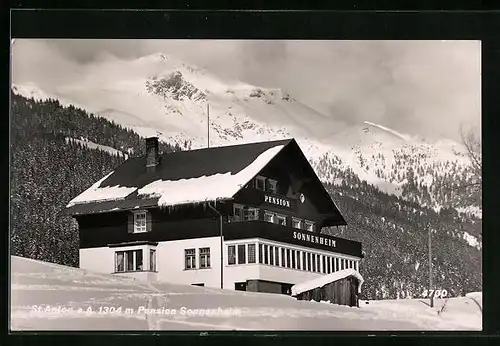AK St. Anton, Pension Sonnenheim im Winter
