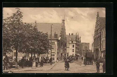 AK Ville de Grand, Le galgenhuis et le Marché aus lègumes