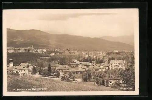 AK Velingrade, Ortsansicht mit Bergpanorama