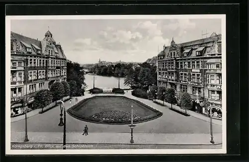 AK Königsberg, Blick auf den Schlossteich