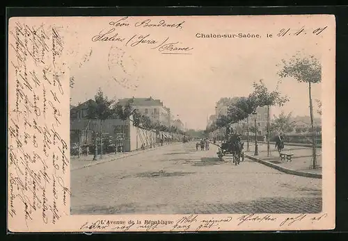 AK Chalon-sur-Saone, L`Avenue de la République