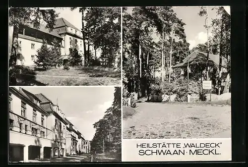 AK Schwaan /Meckl., Verschiedene Ansichten der Heilstätte Waldeck