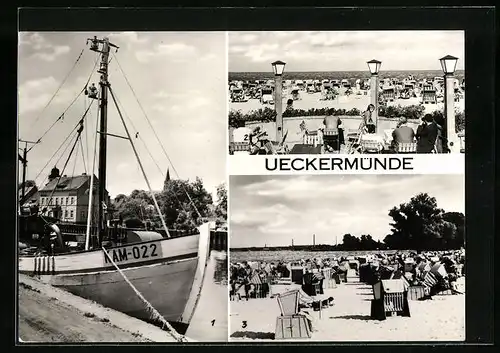 AK Ueckermünde, Ansichten des Hafens mit Haffbad