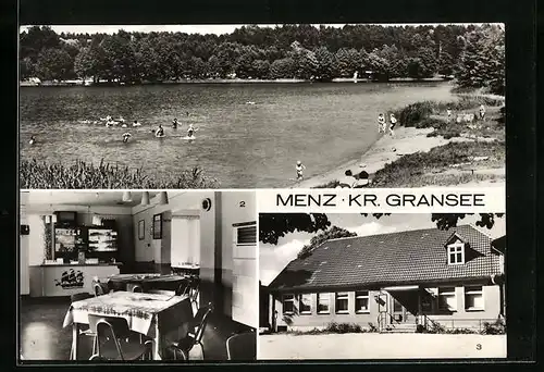 AK Menz /Gransee, Roofensee und FDGB-Gaststätte