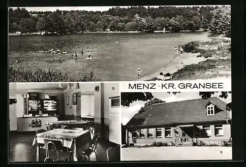 AK Menz /Gransee, Roofensee und FDGB-Gaststätte