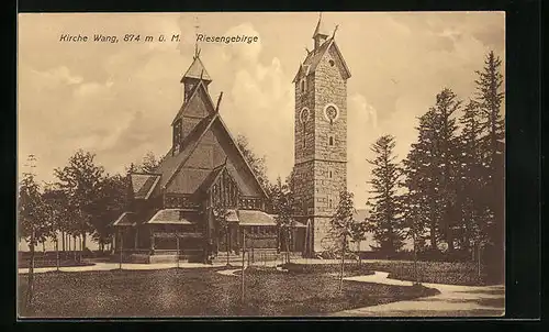 AK Wang /Riesengebirge, Kirche