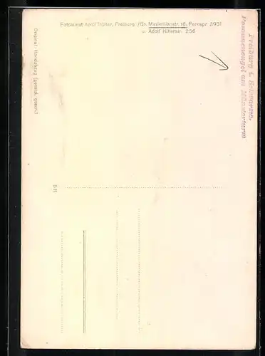 AK Freiburg /Schwarzwald, Posaunenengel am Münsterturm