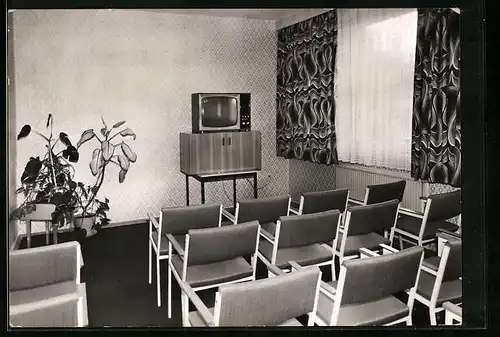 AK Malchow /Meckl., Ferienheim Hans Kahle - Fernsehraum