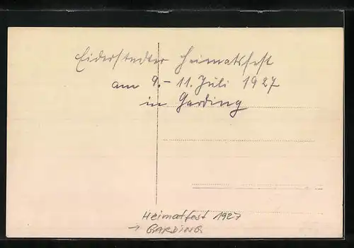 Foto-AK Garding, Heimatfest 1927, Menschenmenge