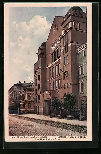 AK Rigas, Gebäude des Lettischen Verein