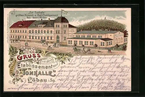 Lithographie Löbau, Restaurant zur Tonhalle