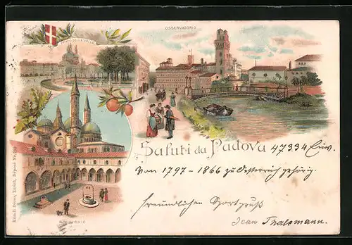 Lithographie Padova, Prato della Valle, Osservatorio
