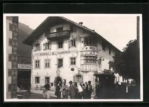 AK Umhausen im Ötztal, Gasthaus zur Krone von J. Marberger