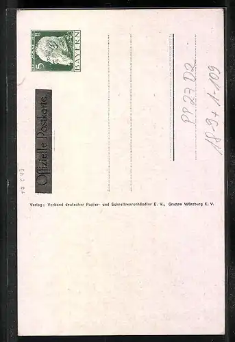 AK Ganzsache Bayern PP27D2: Thronbesteigung des Königs Ludwig III.