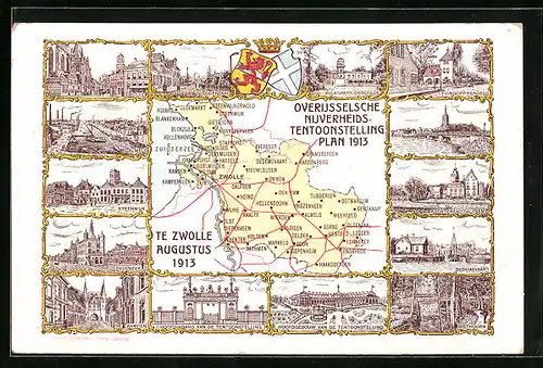 AK Zwolle, Overijsselsche Nijverheids-Tentoonstellung Plan 13, Oldenzaal