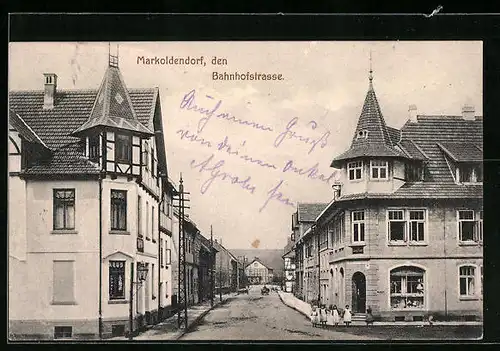 AK Markoldendorf, Häuser an der Bahnhofstrasse