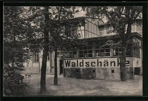 AK Magdeburg, Gasthaus Waldschänke im Biederitzer Busch