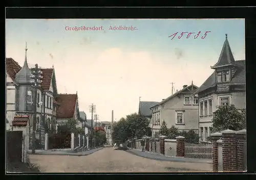 AK Grossröhrsdorf, Häuser an der Adolfstrasse