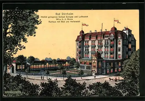 AK Bad Dürrheim, Kurhaus mit Bad und Heilanstalt
