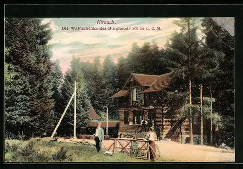 AK Kirnach, Gasthaus Waldschenke des Burghotels