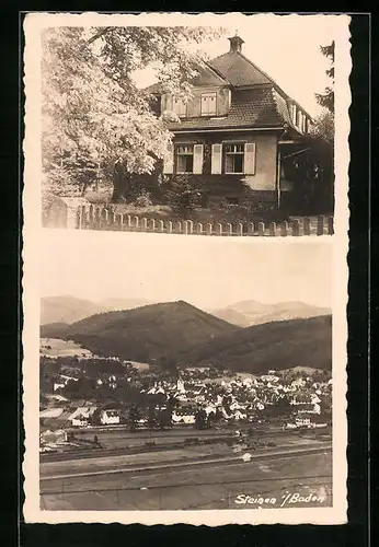 AK Steinen /Württ., Wohnhaus, Ortsansicht aus der Ferne