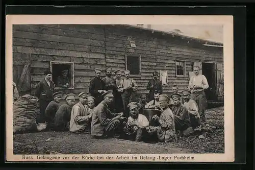 AK Puchheim, Kriegsgefangene im Lager Puchheim bei der Arbeit