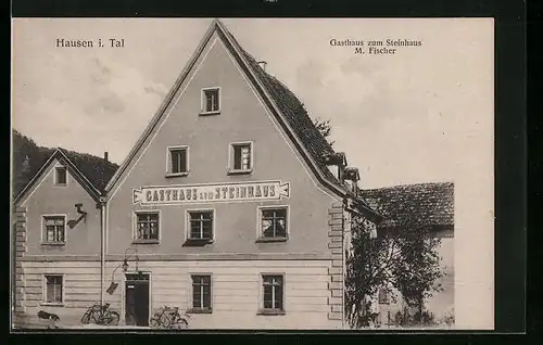 AK Hausen i. Tal, Gasthaus zum Steinhaus