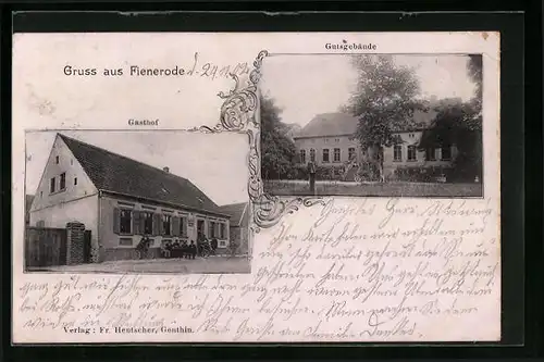 AK Fienerode, Gasthof, Gutsgebäude