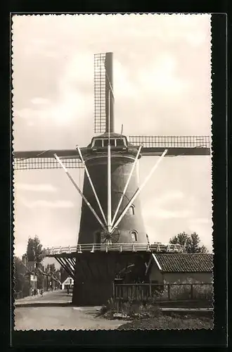 AK Süd-Holland, Hollands Molenlandschap, Blick auf die Windmühle